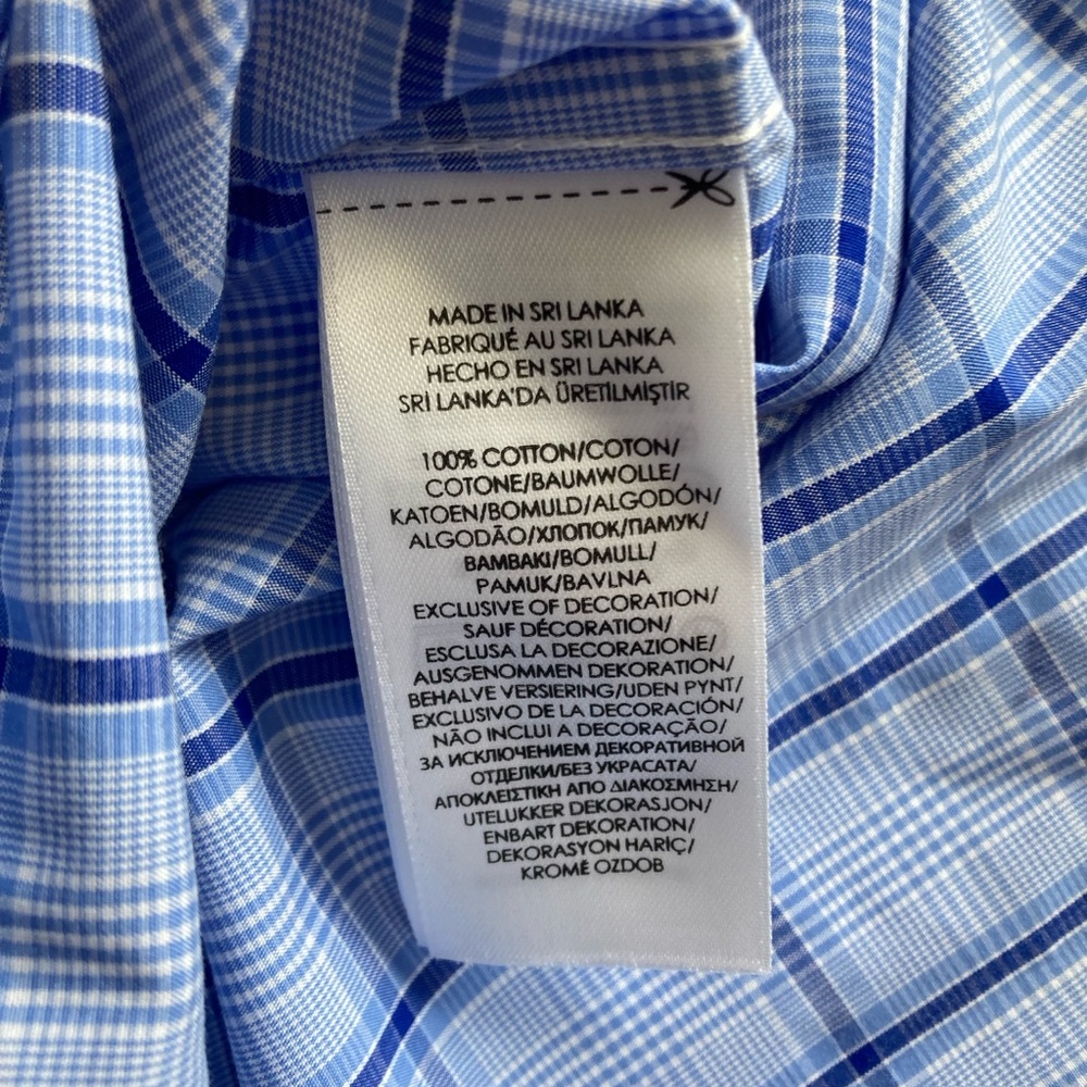Polo Ralph Lauren Slim Fit Cotton Mens 15 32/33 Button Down Plaid Dress Shirt - Picture 4 of 10